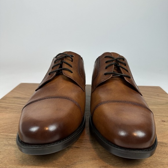 New Mens Florsheim Finance Cap Toe Brown Leather Oxford Dress Shoes Size  12D
